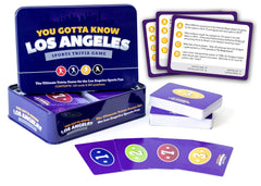 You Gotta Know Los Angeles trivia cards with 500 questions, ideal for quick game nights.