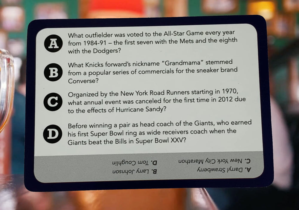 You Gotta Know New York shows NY landmarks and arenas for contextual trivia