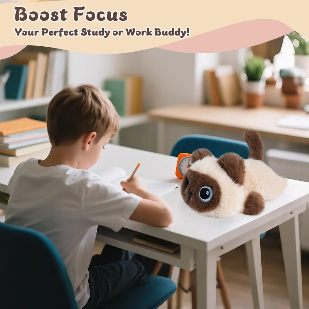 YOUBLEK Siamese Cat plush makes a great gift for kids.