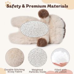 YOUBLEK Siamese Cat plush with soft fluffy fur for gentle hugs.
