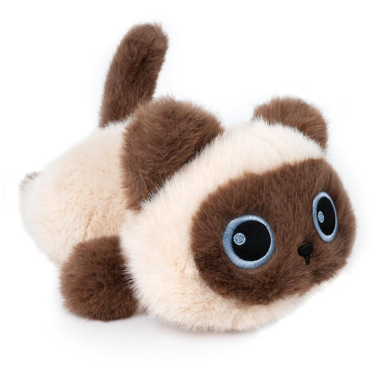 YOUBLEK Siamese Cat weighted plush belly provides comforting cuddles.