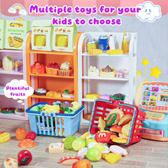 YOUHORYA 183Mini shelves organize tiny groceries during play