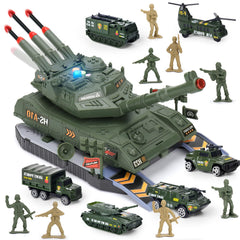 Youlechen army tank set box image highlighting durable construction for imaginative play.