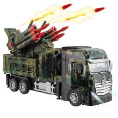 Youlechen Army missile truck with six-launcher detail for imaginative battles and pretend missions.