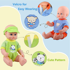 Young Buds outfits compatible with 12-14 inch dolls for versatile dressing