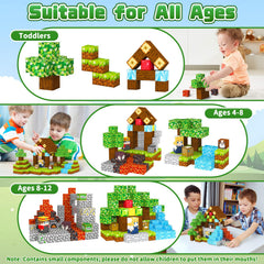 Youngyes stem ideas with magnetic blocks explore shapes and magnetism.