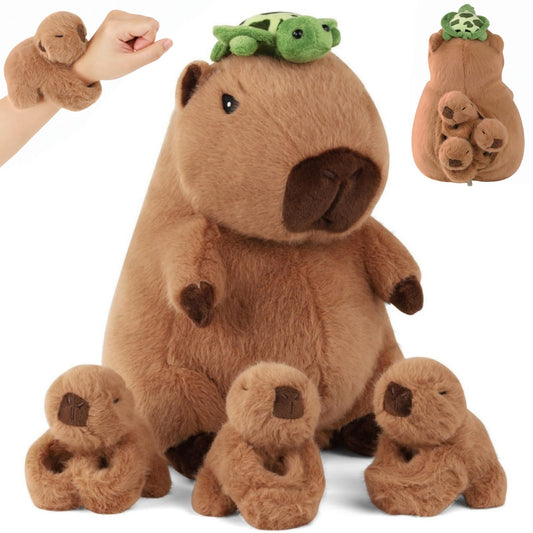 Youthfuljive 5 in 1 capybara plush mommy ready for a cozy cuddle