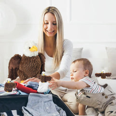 Youthfuljive bald eagle plush has zipper surprise revealing baby eagles