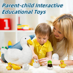 Youthfuljive soft fabric duck plush, inviting touch for kids.