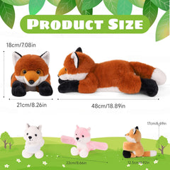 Youthfuljive fox plush set baby 2 adds gentle, colorful cuddles.