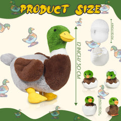 Youthfuljive Mallard baby duckling 4in plush, ideal for imaginative play.