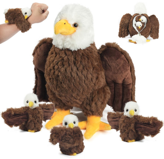 Youthfuljive mommy bald eagle plush offers soft, cozy cuddle for kids