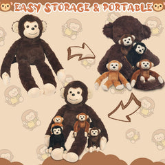 Youthfuljive monkey babies inside mommy belly for carry and store