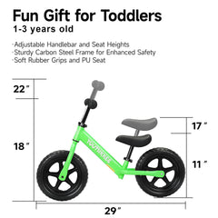 Youthkkee no-pedal bike shows a low center of gravity for easy balance