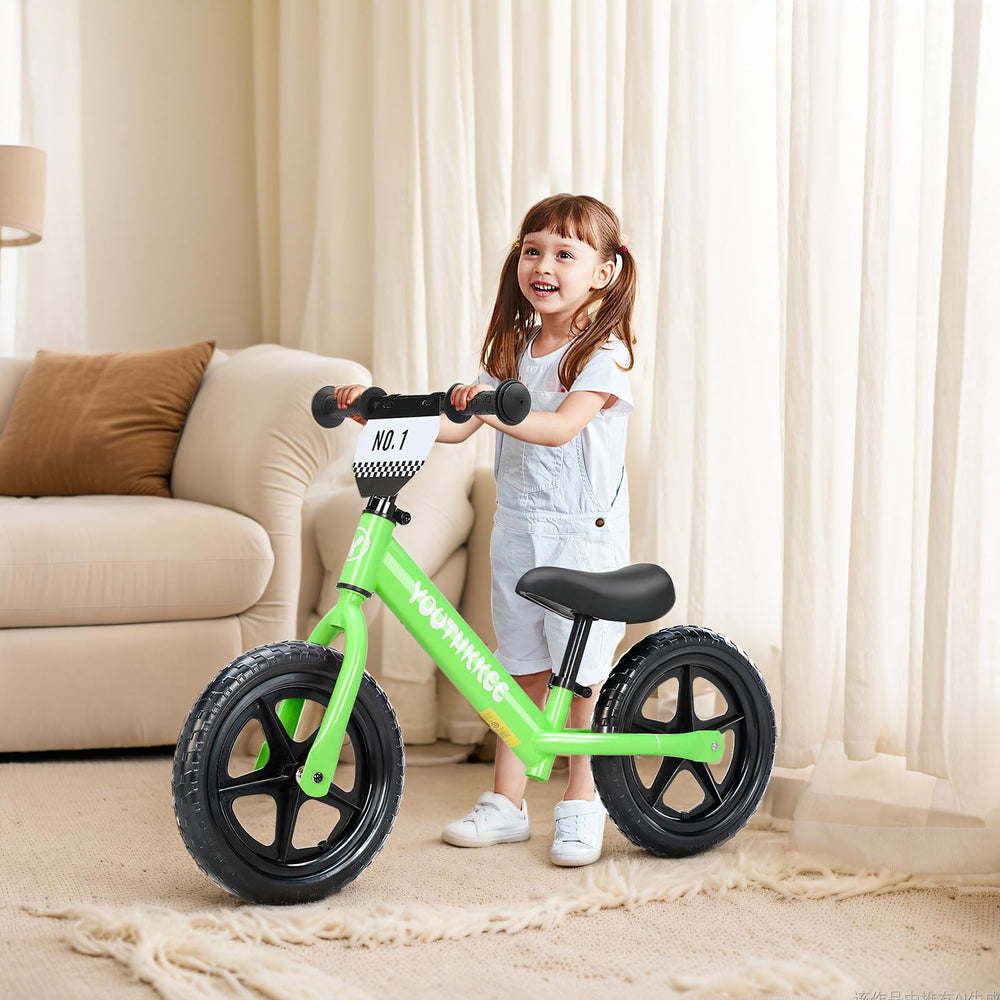 Youthkkee 12-inch toddler bike in vibrant colors designed for early riders