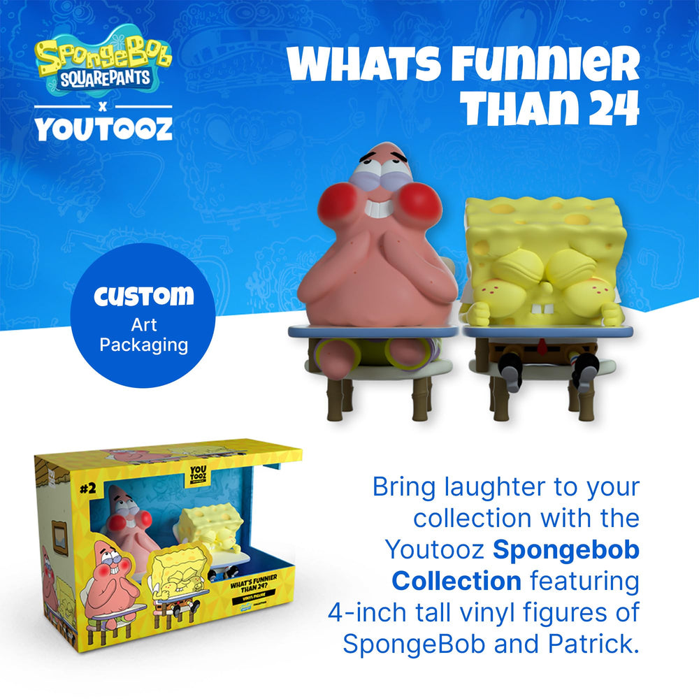 Youtooz What's Funnier Than 24 Spongebob mid-laugh pose; desk or shelf display.