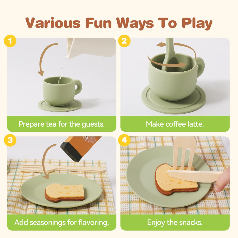 Youuys felt pastries add colorful pretend snacks to playtime activities.