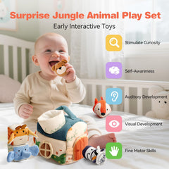 Montessori-inspired play encourages sorting and problem-solving in a compact set.