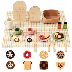 Youuys wooden tea party set teapot inspires imaginative tea-time pretend play.