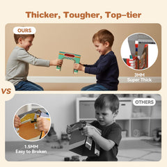 Youuys wooden vehicle race track kit encourages spatial thinking and stacking through creative play.