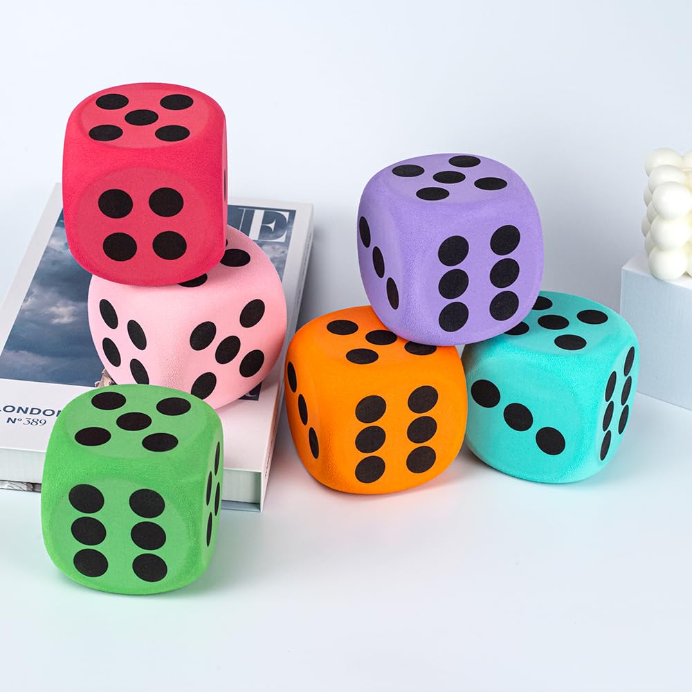 Yowget easy-clean foam dice, washable with soap and water