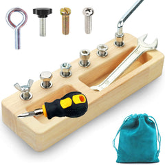 Yowlieu 14-in-1 Montessori screwdriver board for hands-on learning at home.