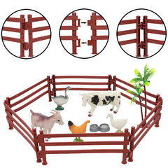 Yowlieu farm accessories with fences and feeding troughs help build authentic layouts.