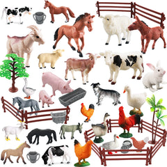 Yowlieu farm figures collection 44 pcs sparks imaginative play and storytelling for kids.