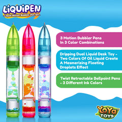 YoYa Toys Liquipen green drops provide relaxing motion during breaks.