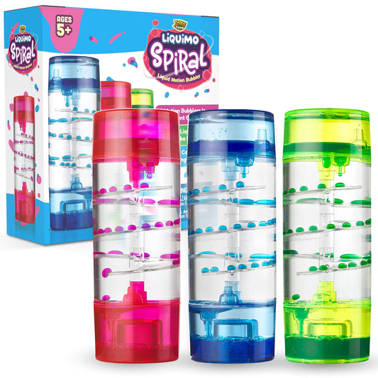 YoYa Toys Liquimo Spiral blue timer showing soothing liquid motion for focus