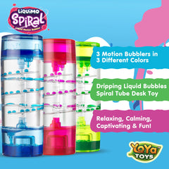 YoYa Toys Liquimo Spiral pink timer with mesmerizing flow for mood calm