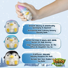 YoYa Toys Penguin DNA Ball held in hand for anxiety calm during work.