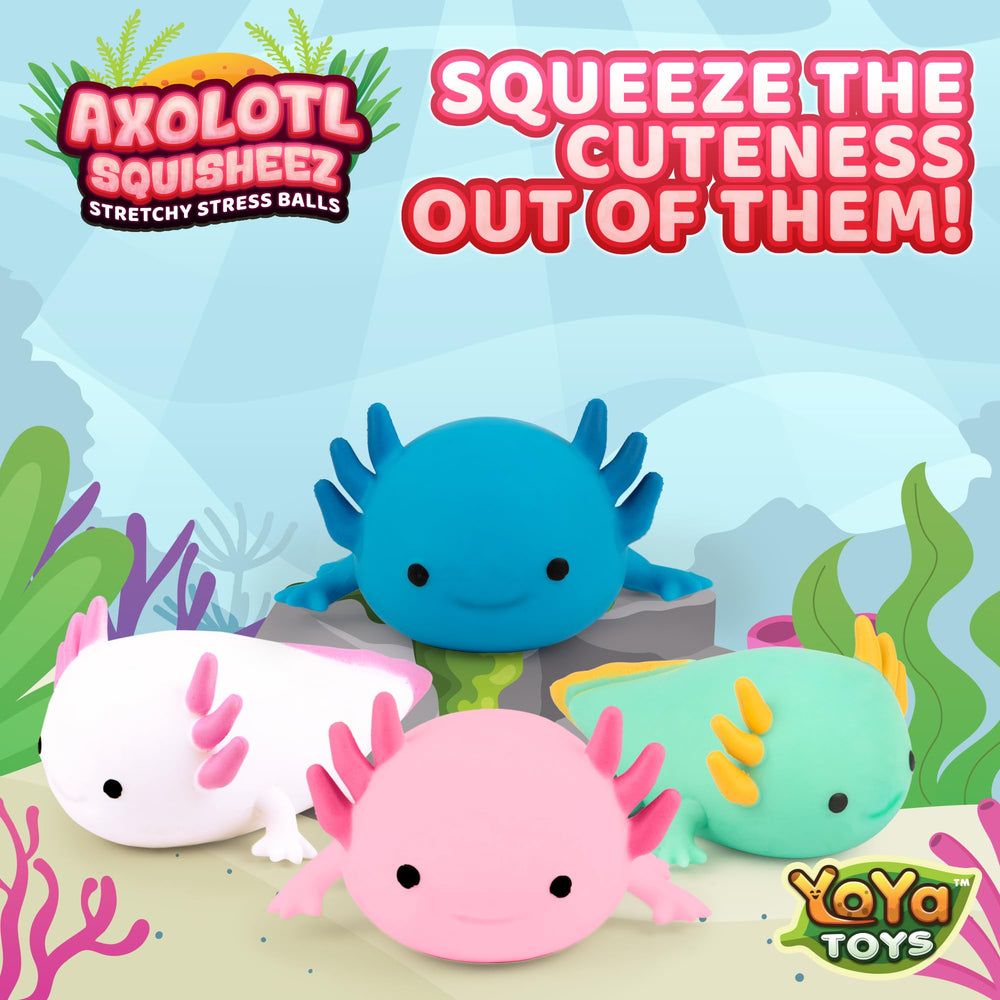 YoYa Toys Squisheez Axolotl deskuse – playful desk companion