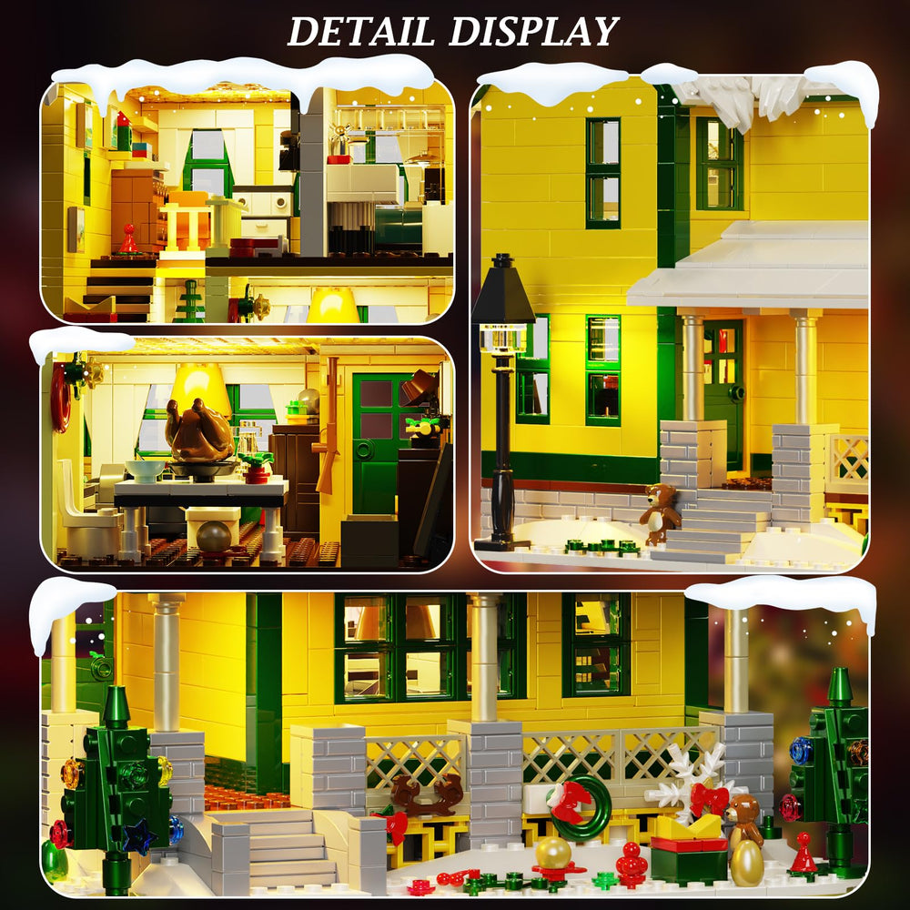 YOYBLOXY LEGO-compatible kit for expanding a Christmas village setup.