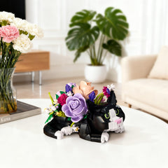 YOYBLOXY pale-purple-gerberas-and-white-jasmine arrangement adds romance to room