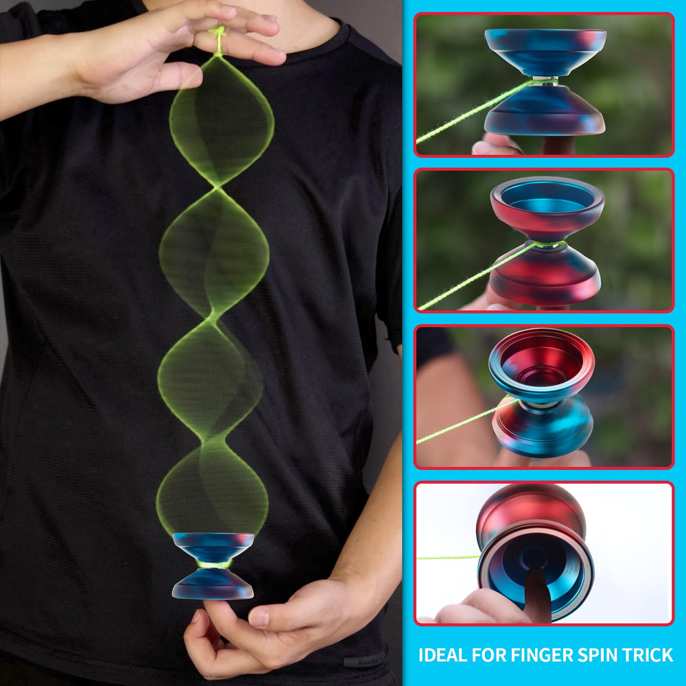 YOYOSTUDIO yoyo with switch showing responsive to unresponsive mode for versatile practice.