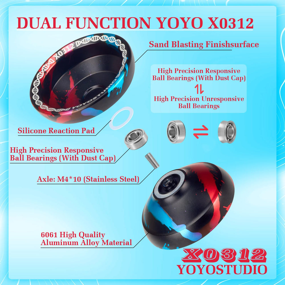 Ergonomic grip on the YOYOSTUDIO yoyo supports comfortable handling.