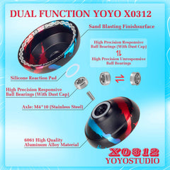 Ergonomic grip on the YOYOSTUDIO yoyo supports comfortable handling.