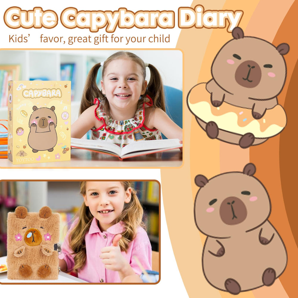 YOYTOO Capybara Diary features 160 lined pages for daily journaling and doodling.