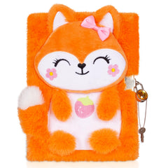 YOYTOO Fox Diary cover with plush charm for cozy journaling and gifting