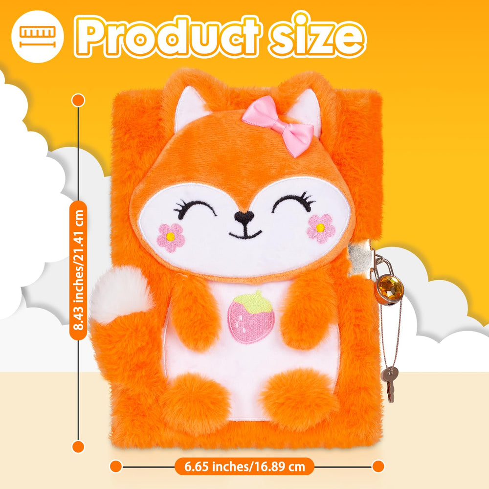 YOYTOO fox diary dimensions displayed for travel and school use