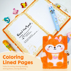 YOYTOO fox diary pages spread ready for writing and drawing