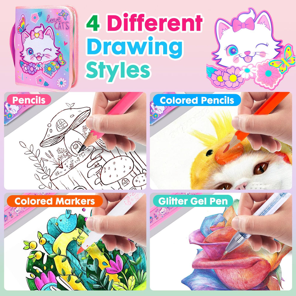YOYTOO glitter gel pens 4-pack for sparkling details in art projects