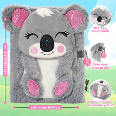 YOYTOO koala diary with lock secures private notes and memories.