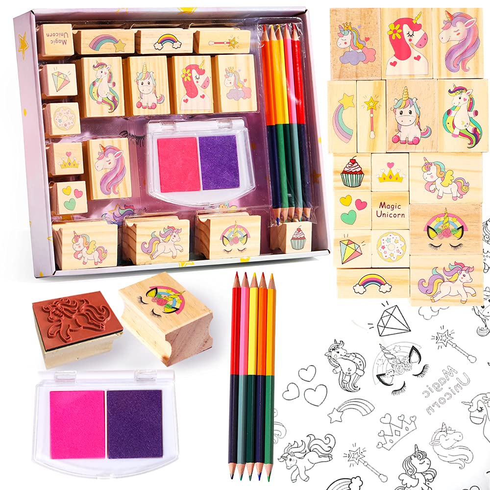 YOYTOO unicorn stamp set box view showcasing art kit for kids' creativity