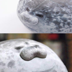 YOZATIA Chubby Blob Seal Pillow resting on a sofa as a cute decor piece