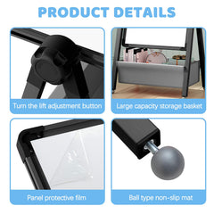 Yozoia adjustable-height easel grows with your child for comfortable use