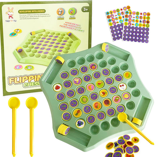 YPAI Fruit Flip Chess pieces double-sided for varied play