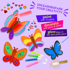 Yrinfay glow-in-the-dark butterflies illuminate after lights-out sessions.