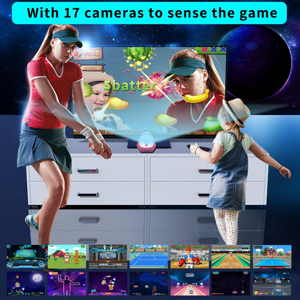 YRPRSODF Dance Mat with 2 wireless controllers enables cooperative or competitive games.